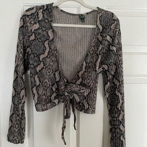 Wild Fable Python V Neck Sweater